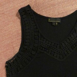 Long flowy tank with crochet detail